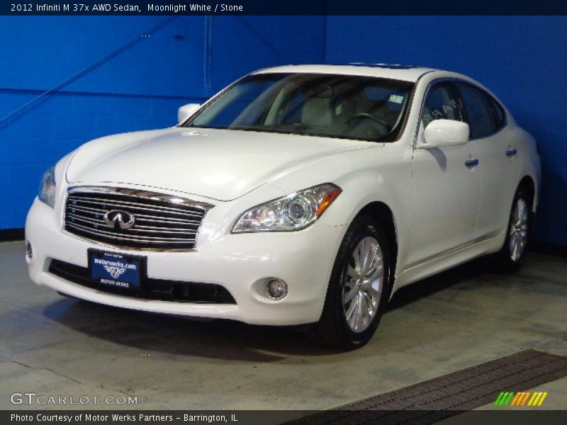 Moonlight White / Stone 2012 Infiniti M 37x AWD Sedan