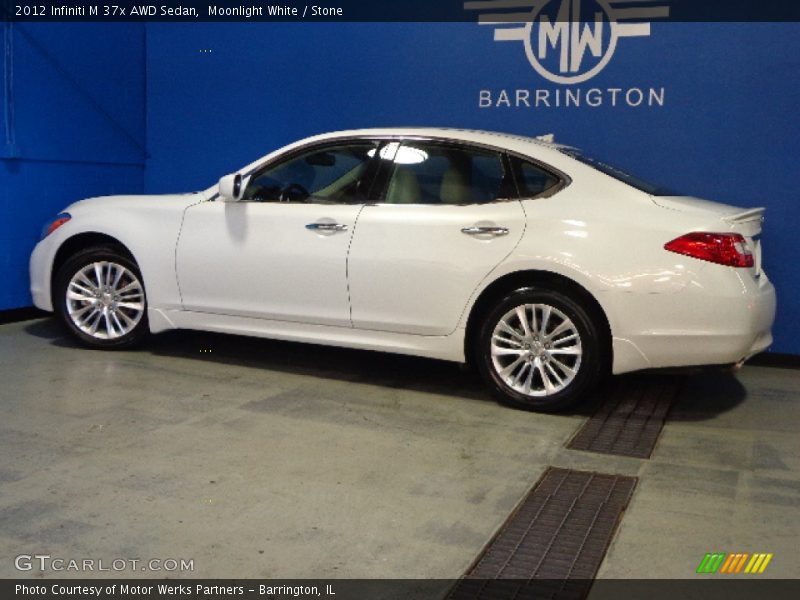 Moonlight White / Stone 2012 Infiniti M 37x AWD Sedan