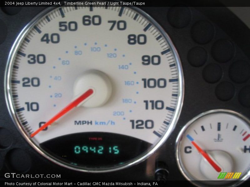 Timberline Green Pearl / Light Taupe/Taupe 2004 Jeep Liberty Limited 4x4