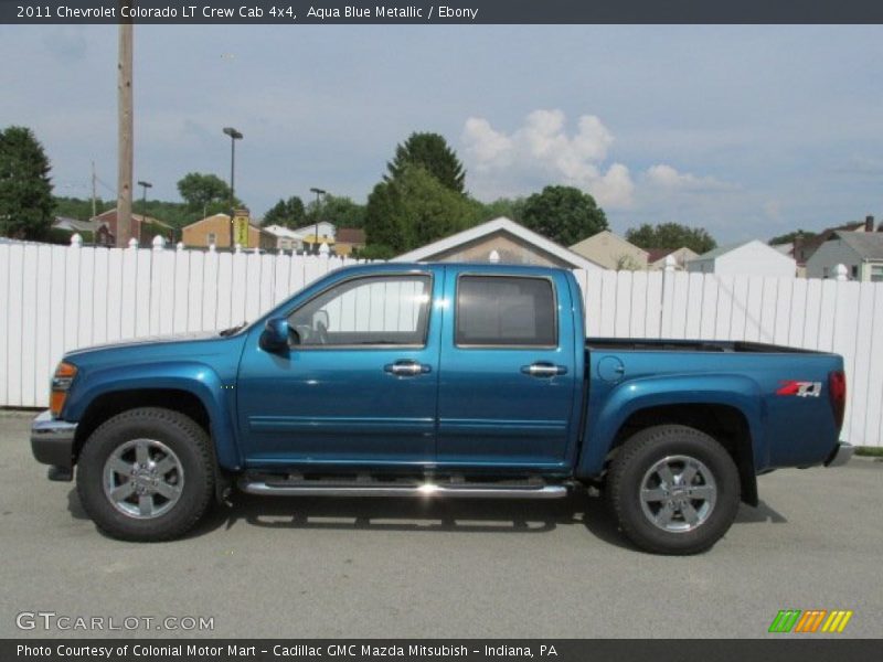 Aqua Blue Metallic / Ebony 2011 Chevrolet Colorado LT Crew Cab 4x4