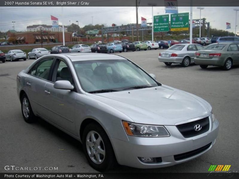Bright Silver / Gray 2007 Hyundai Sonata SE V6