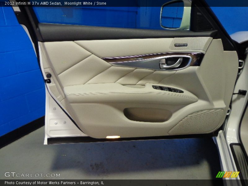 Moonlight White / Stone 2012 Infiniti M 37x AWD Sedan