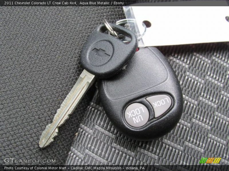 Aqua Blue Metallic / Ebony 2011 Chevrolet Colorado LT Crew Cab 4x4