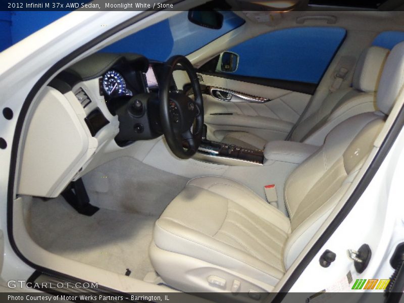 Moonlight White / Stone 2012 Infiniti M 37x AWD Sedan