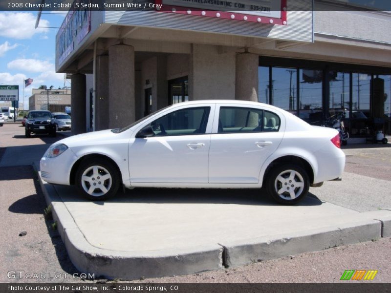 Summit White / Gray 2008 Chevrolet Cobalt LS Sedan