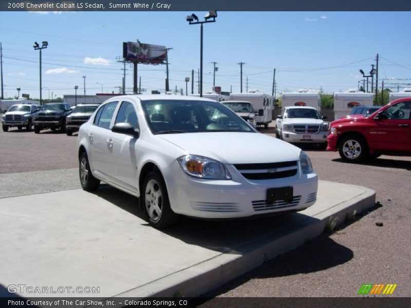 Summit White / Gray 2008 Chevrolet Cobalt LS Sedan