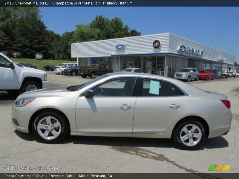 Champagne Silver Metallic / Jet Black/Titanium 2013 Chevrolet Malibu LS
