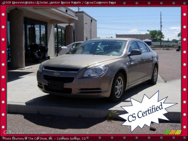 Amber Bronze Metallic / Cocoa/Cashmere Beige 2008 Chevrolet Malibu LT Sedan