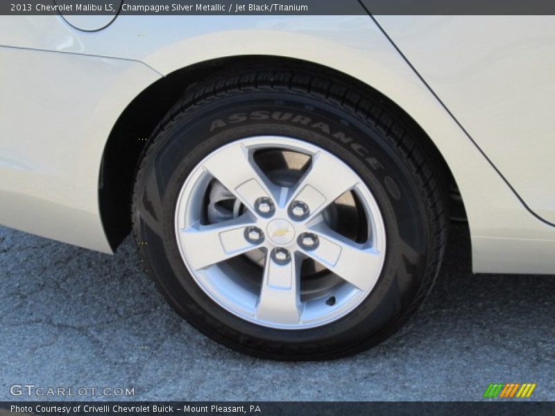 Champagne Silver Metallic / Jet Black/Titanium 2013 Chevrolet Malibu LS