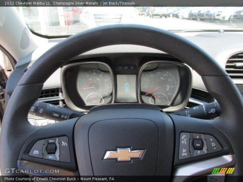 Champagne Silver Metallic / Jet Black/Titanium 2013 Chevrolet Malibu LS