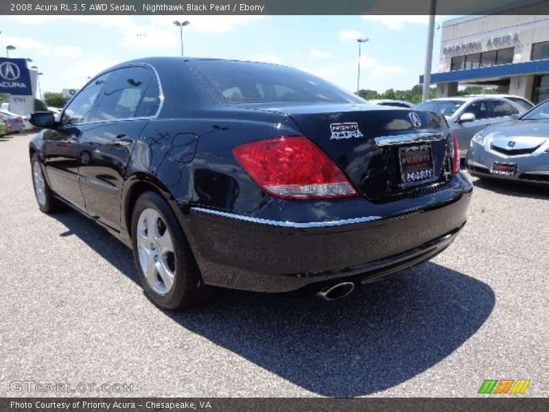 Nighthawk Black Pearl / Ebony 2008 Acura RL 3.5 AWD Sedan