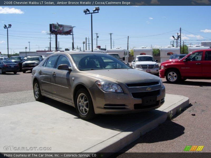 Amber Bronze Metallic / Cocoa/Cashmere Beige 2008 Chevrolet Malibu LT Sedan