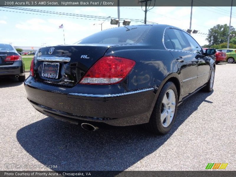 Nighthawk Black Pearl / Ebony 2008 Acura RL 3.5 AWD Sedan