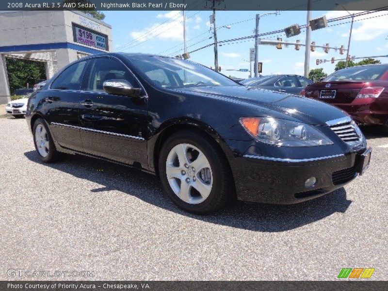 Nighthawk Black Pearl / Ebony 2008 Acura RL 3.5 AWD Sedan