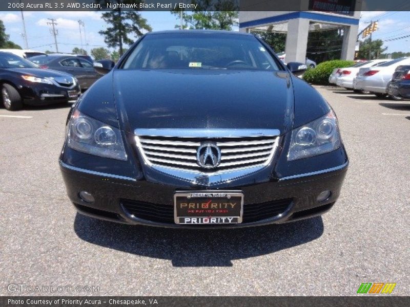 Nighthawk Black Pearl / Ebony 2008 Acura RL 3.5 AWD Sedan