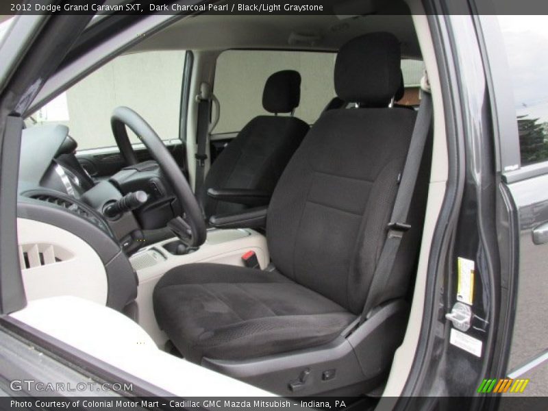 Dark Charcoal Pearl / Black/Light Graystone 2012 Dodge Grand Caravan SXT