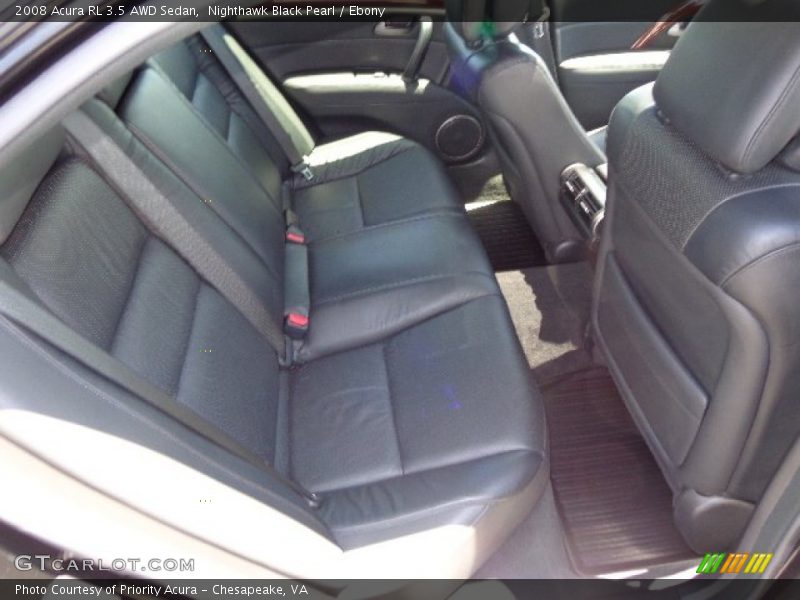 Rear Seat of 2008 RL 3.5 AWD Sedan