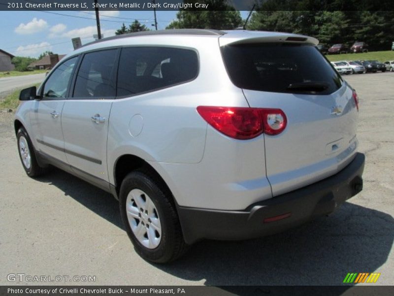 Silver Ice Metallic / Dark Gray/Light Gray 2011 Chevrolet Traverse LS
