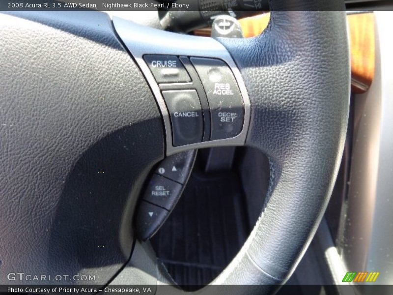 Nighthawk Black Pearl / Ebony 2008 Acura RL 3.5 AWD Sedan