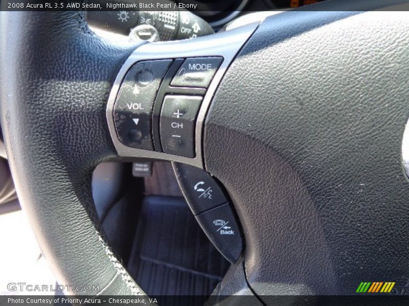 Nighthawk Black Pearl / Ebony 2008 Acura RL 3.5 AWD Sedan