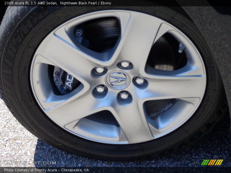 Nighthawk Black Pearl / Ebony 2008 Acura RL 3.5 AWD Sedan