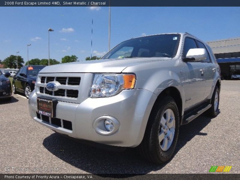 Silver Metallic / Charcoal 2008 Ford Escape Limited 4WD
