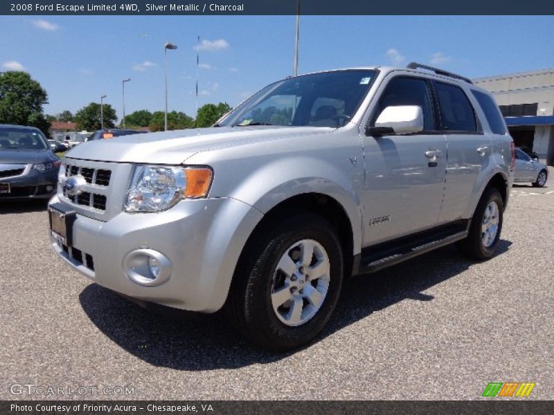 Silver Metallic / Charcoal 2008 Ford Escape Limited 4WD