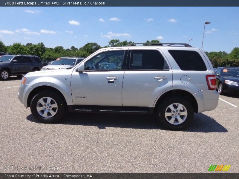 Silver Metallic / Charcoal 2008 Ford Escape Limited 4WD