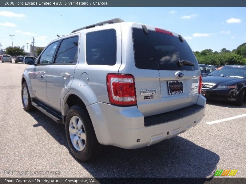 Silver Metallic / Charcoal 2008 Ford Escape Limited 4WD