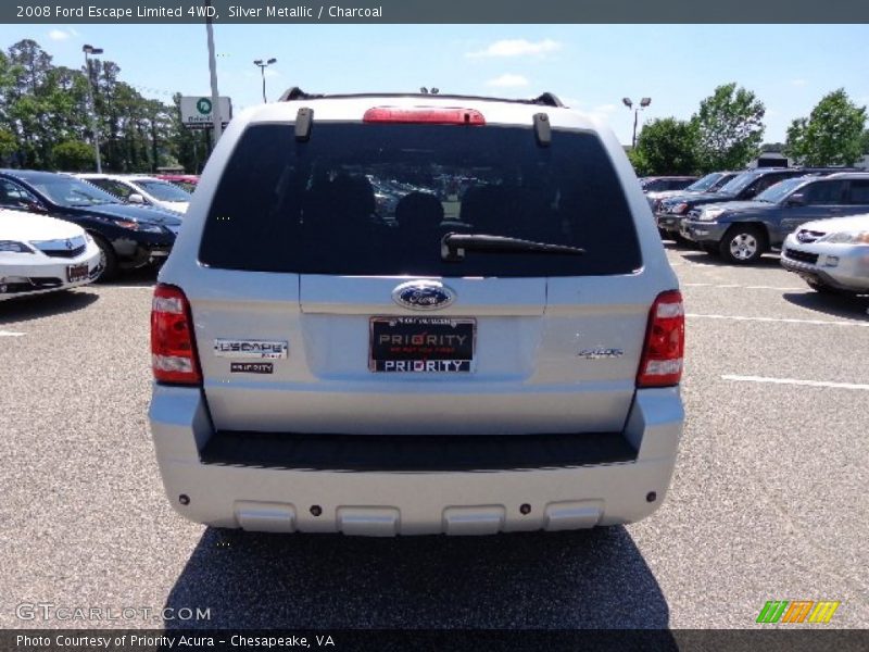 Silver Metallic / Charcoal 2008 Ford Escape Limited 4WD