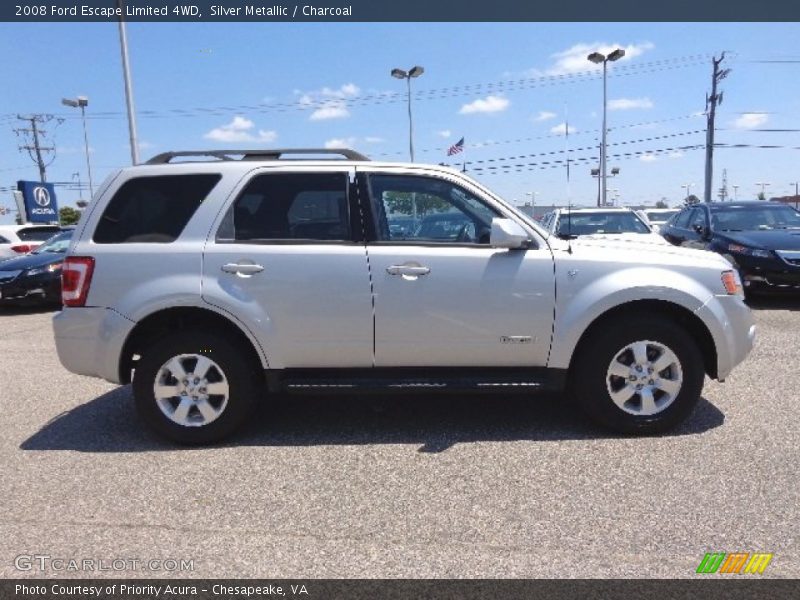 Silver Metallic / Charcoal 2008 Ford Escape Limited 4WD