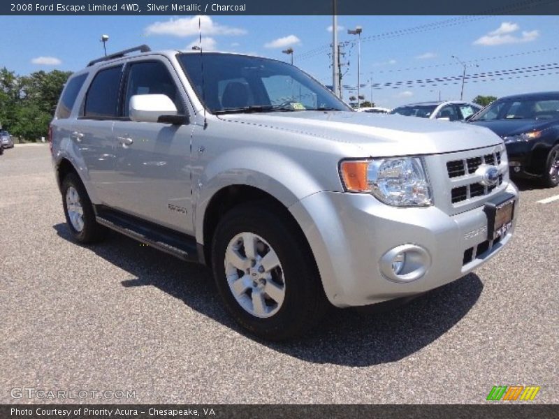 Silver Metallic / Charcoal 2008 Ford Escape Limited 4WD