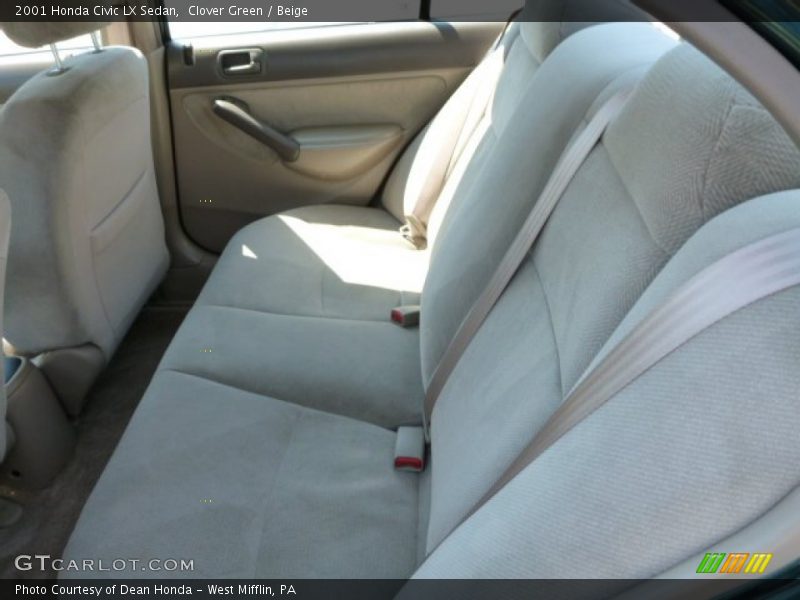 Clover Green / Beige 2001 Honda Civic LX Sedan