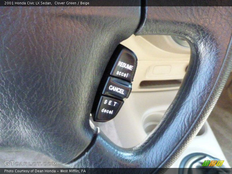 Clover Green / Beige 2001 Honda Civic LX Sedan