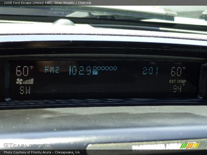 Silver Metallic / Charcoal 2008 Ford Escape Limited 4WD