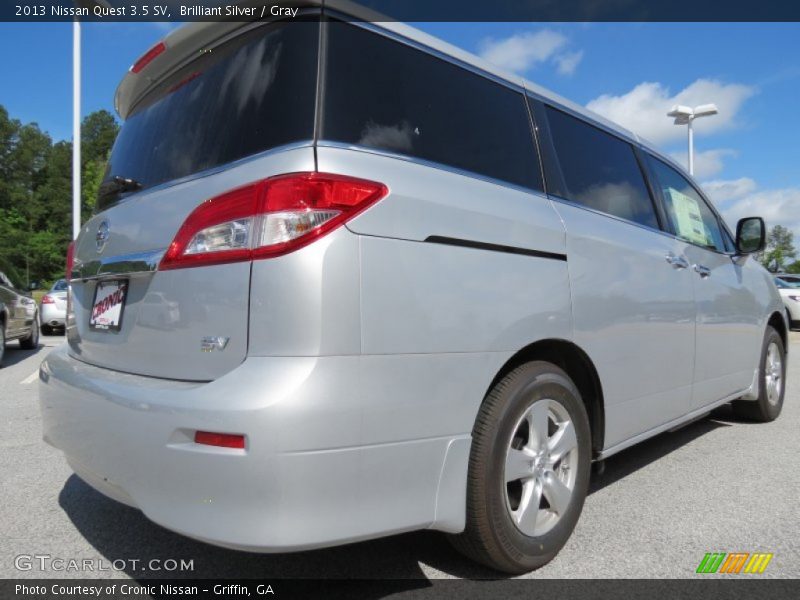 Brilliant Silver / Gray 2013 Nissan Quest 3.5 SV