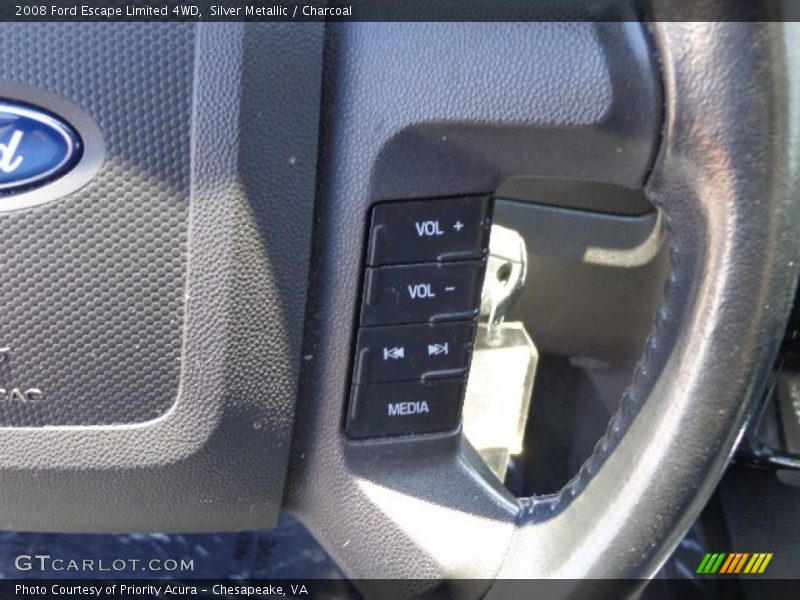 Silver Metallic / Charcoal 2008 Ford Escape Limited 4WD