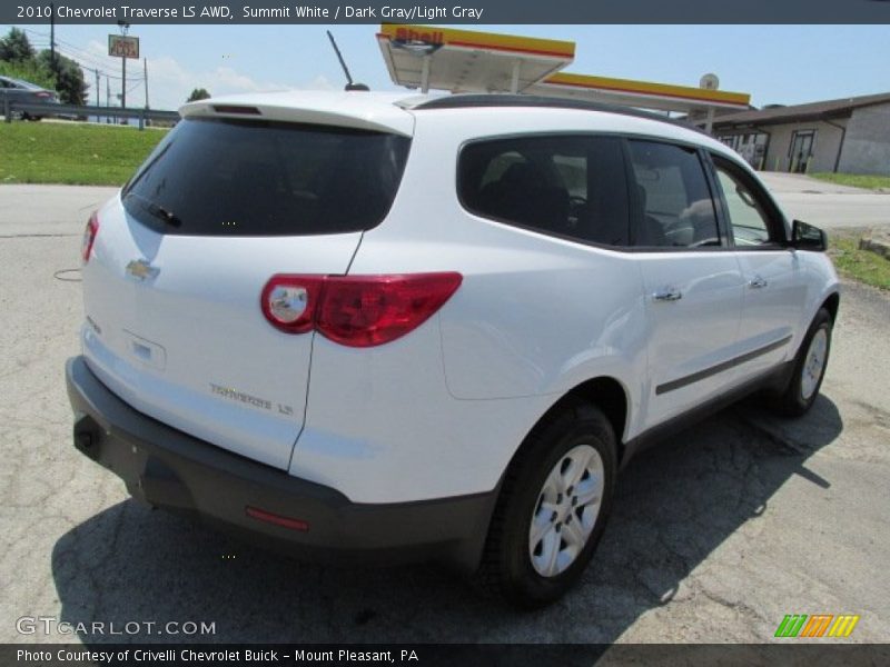Summit White / Dark Gray/Light Gray 2010 Chevrolet Traverse LS AWD