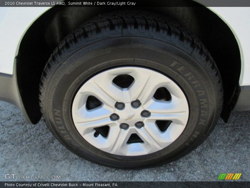 Summit White / Dark Gray/Light Gray 2010 Chevrolet Traverse LS AWD