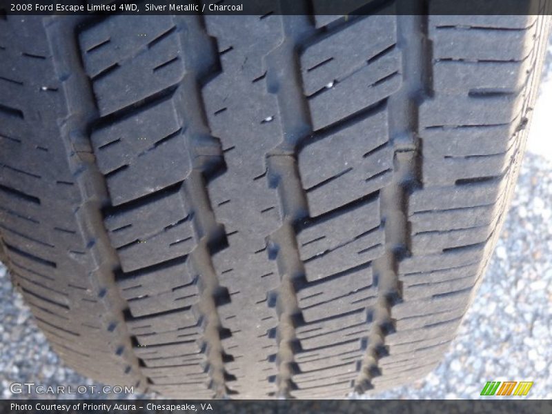 Silver Metallic / Charcoal 2008 Ford Escape Limited 4WD