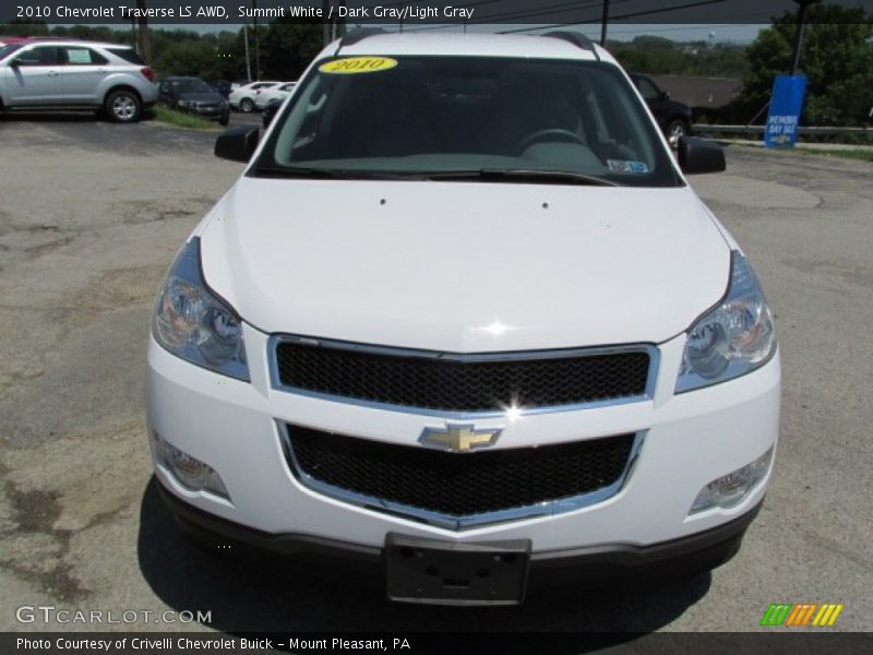 Summit White / Dark Gray/Light Gray 2010 Chevrolet Traverse LS AWD