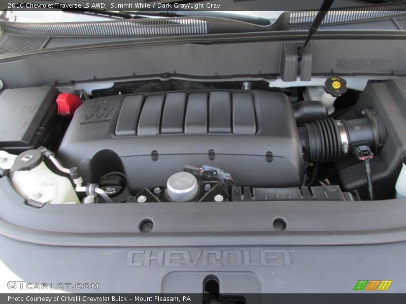 Summit White / Dark Gray/Light Gray 2010 Chevrolet Traverse LS AWD