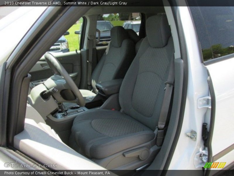 Summit White / Dark Gray/Light Gray 2010 Chevrolet Traverse LS AWD