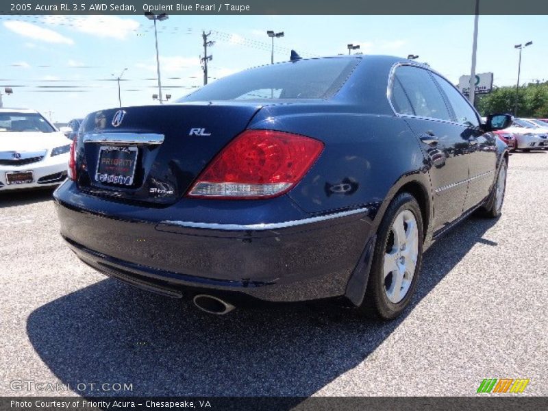 Opulent Blue Pearl / Taupe 2005 Acura RL 3.5 AWD Sedan
