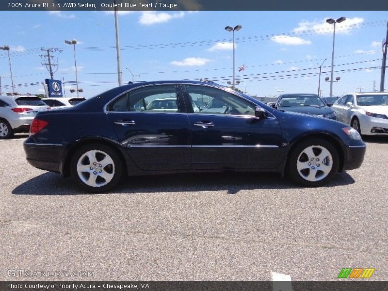Opulent Blue Pearl / Taupe 2005 Acura RL 3.5 AWD Sedan