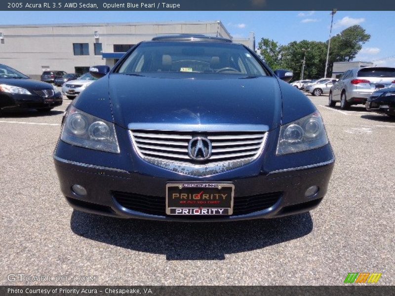 Opulent Blue Pearl / Taupe 2005 Acura RL 3.5 AWD Sedan