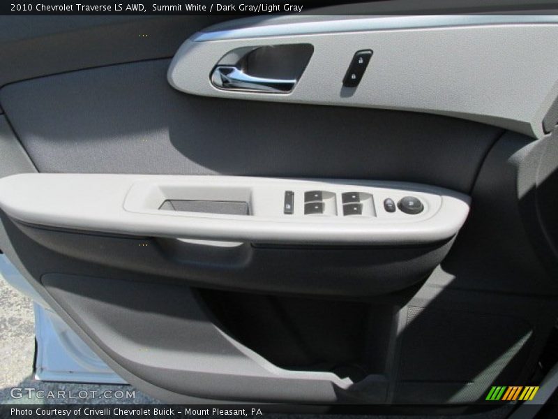 Summit White / Dark Gray/Light Gray 2010 Chevrolet Traverse LS AWD