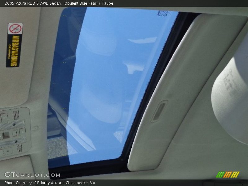 Sunroof of 2005 RL 3.5 AWD Sedan