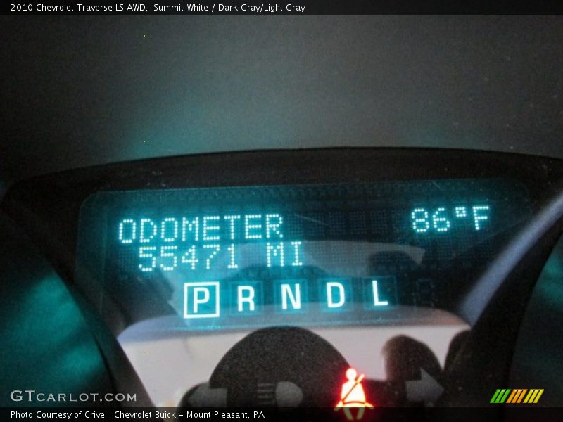 Summit White / Dark Gray/Light Gray 2010 Chevrolet Traverse LS AWD