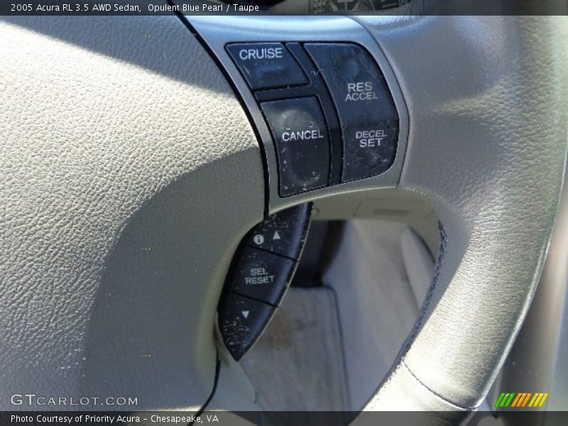 Opulent Blue Pearl / Taupe 2005 Acura RL 3.5 AWD Sedan